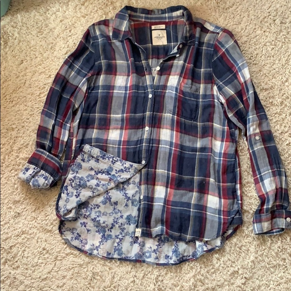 American eagle boyfriend fit flannel